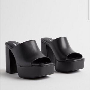 Torrid Black Platform Mules